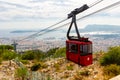 View of french city Toulon from cableway Royalty Free Stock Photo