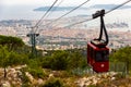 View of french city Toulon from cableway Royalty Free Stock Photo