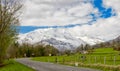 View of the french Pyrenees mountains in spring time Royalty Free Stock Photo