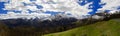View of the french Pyrenees mountains in spring time Royalty Free Stock Photo