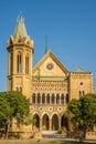 View at the Frere Hall in the streets of Karachi in Pakistan Royalty Free Stock Photo