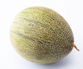 view of fresh Hami melon isolated on white background. Royalty Free Stock Photo