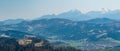 View fromMartacky vrch hill in Javorniky mountains in Slovakia Royalty Free Stock Photo