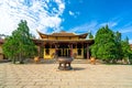 View in fron of Truc Lam monastery is an ancient temple