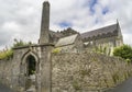 View of the front entrance to St. Canice`s Cathedral in Kilkenny in Ireland Royalty Free Stock Photo