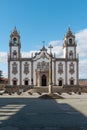 View at the front facade at the Church of Mercy, Igreja da Misericordia, baroque style monument, architectural icon of the city of