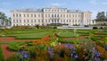 View on the front of the Rundale Palace. It is the most important baroque palace in Latvia.