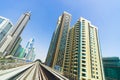 View frorm the Dubai metro car Royalty Free Stock Photo