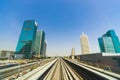 View frorm the Dubai metro car Royalty Free Stock Photo