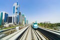 View frorm the Dubai metro car Royalty Free Stock Photo