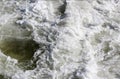 View on frothy water on the northern sea island juist germany Royalty Free Stock Photo