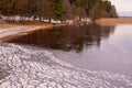 View of frozen lake Royalty Free Stock Photo