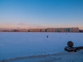 Frozen Neva River, St. Petersburg, Russia