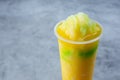 yellow slushie Royalty Free Stock Photo