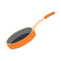 view frying pan cartoon vector illustration