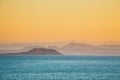 View of Fuerteventura from Playa Blanca, Lanzarote Royalty Free Stock Photo