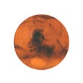 View of Full Big Red Planet Mars from Space. Elements of this image furnished by NASA. 3d Rendering Royalty Free Stock Photo