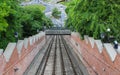 A view on Funicolar from the Castle hill in Budapest Royalty Free Stock Photo
