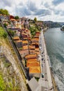 View of Funicular dos Guindais and picturesque houses in historic centre of Porto city Oporto Portugal Royalty Free Stock Photo
