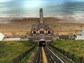 View from Funicular Railway at Saltburn by the Sea Royalty Free Stock Photo