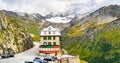 View of the Furka Pass in Switerland Royalty Free Stock Photo