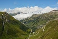 View from Furkapass in Switzerland
