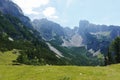 The view from Gablonzer huette to Zwiesel valley, Gosaukamm mountain ridge, Germany