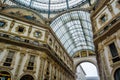 View of galleria vittorio emanuele in milan, italy Royalty Free Stock Photo