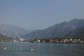 View of Ganga and Rishikesh, holy Indian place