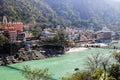 View of Ganga and Rishikesh, holy Indian place