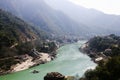 View of Ganga and Rishikesh, holy Indian place