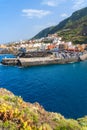 View of Garachico town and ocean on northern coast of Tenerife island, Spain Royalty Free Stock Photo