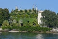 View at the garden of Bella island on lake Maggiore, Italy Royalty Free Stock Photo