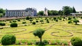 View of garden of castle Chateau de Chenonceau