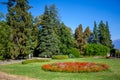 A view of the garden of the house-museum of Alexander Chavchavadze in Tsinandali, Georgia