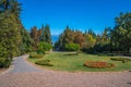 A view of the garden of the house-museum of Alexander Chavchavadze in Tsinandali, Georgia Royalty Free Stock Photo