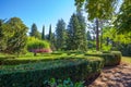 A view of the garden of the house-museum of Alexander Chavchavadze in Tsinandali, Georgia Royalty Free Stock Photo