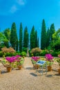 View of a garden inside of the Fort Saint Andre in Villenueve les Avignon, France Royalty Free Stock Photo