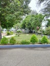 view of the garden by the sea in the Ulee Lheue area, Banda Aceh, Indonesia Royalty Free Stock Photo