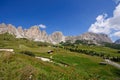 View from Gardena pass - Dolomites, Italy Royalty Free Stock Photo