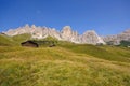 View from Gardena pass - Dolomites, Italy