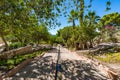 View of gardens in the Almeria (AlmerÃÂ­a) castle (Alcazaba of Almeria) Royalty Free Stock Photo