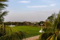 View at the gardens of Falaknuma palace in Hyderabad, Telangana, India