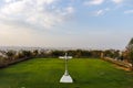 View at the gardens of Falaknuma palace in Hyderabad, Telangana, India