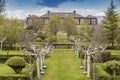 View of the gardens of the Palace of the Dukes of Alba. Piedrahita Spain