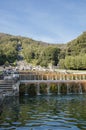 View of the gardens of the Royal Palace of Caserta, The Fountain of Venus and Adonis, Italy