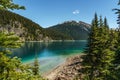 view at Garibaldi lake beautiful sunny morning with clouds on bluew sky