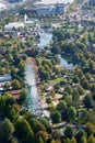 View from gasometer on amusementpark in Oberhausen