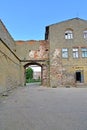 View of the gate of the order castle Labiau, XIII century. Polessk, Kaliningrad region Royalty Free Stock Photo