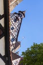 View from gate TiergÃÂ¤rtnertor to the Nuremberg Imperial Castle with tower Heidenturm and tower  Sinwellturm past idyllic gables Royalty Free Stock Photo